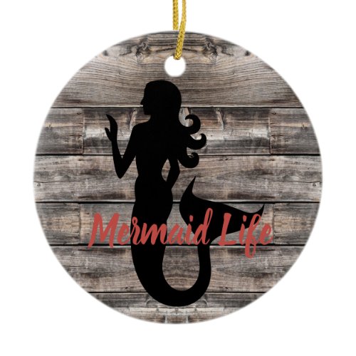 rustic chic MERMAID design style | Ceramic Ornament