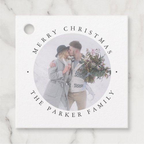 Rustic Chic  Photo Christmas Favor Tags