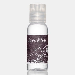 Rustic Chic Purple Leather Lace Personalized Hand Sanitizer