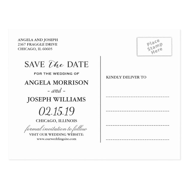 Rustic Chic Romantic Floral Save The Date Photo Postcard
