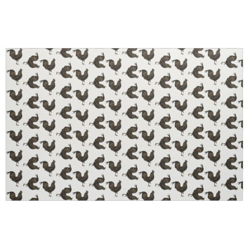 Rustic Chic Rooster Chinese New Year 2017 Fabric