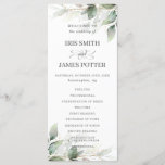 Rustic Chic Sage Greenery Gold Wedding Program<br><div class="desc">Designed to co-ordinate with our Rustic Greenery wedding collection, this elegant wedding program features a chic watercolor sage green leaves and gold glitter details. Personalize it with your details easily and quickly, simply press the customise it button to further re-arrange and format the style and placement of the text. Double...</div>