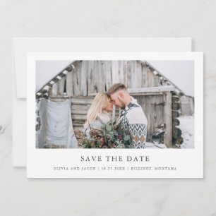 Rustic Chic Single Photo Save The Date