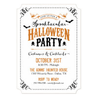 Rustic Chic Spooktacular Halloween Party Card