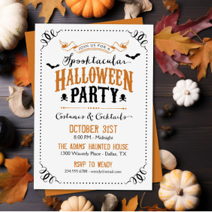 Rustic Chic Spooktacular Halloween Party Invitation