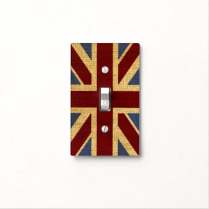 Rustic Chic Union Jack Light Switch Cover