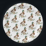 Rustic Chic Watercolor Mallard Duck  Paper Plates<br><div class="desc">Add a touch of rustic chic charm to your baby shower with these watercolor mallard duck paper plates. Perfect for a gender-neutral celebration, these plates feature an enchanting mallard duck design with soft watercolor accents, creating a beautiful blend of rustic elegance and whimsical style. Crafted from high-quality, sturdy paper, these...</div>