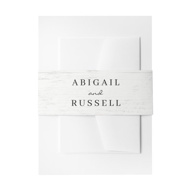 Rustic Chic Wedding Invitation Belly Band (Front Example)