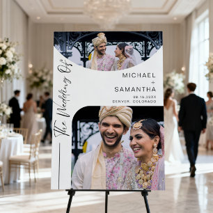 Rustic Chic Wedding Photo Welcome Foam Board