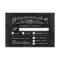 Rustic Chic Wedding RSVP Card - Black