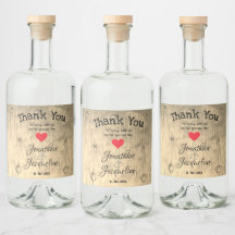 Rustic Chic Wedding Thank You Personalized Names
