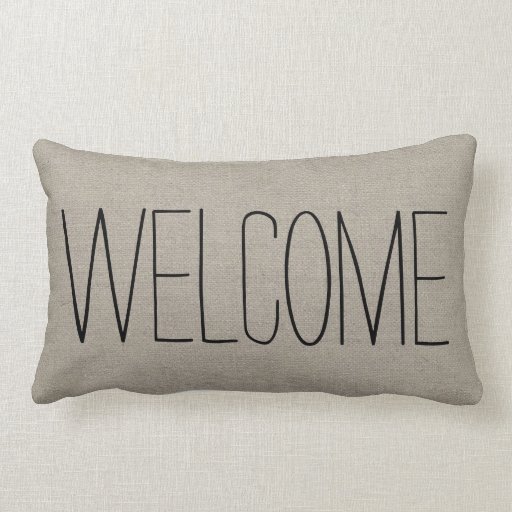 Rustic Chic Welcome Throw Pillow | Zazzle