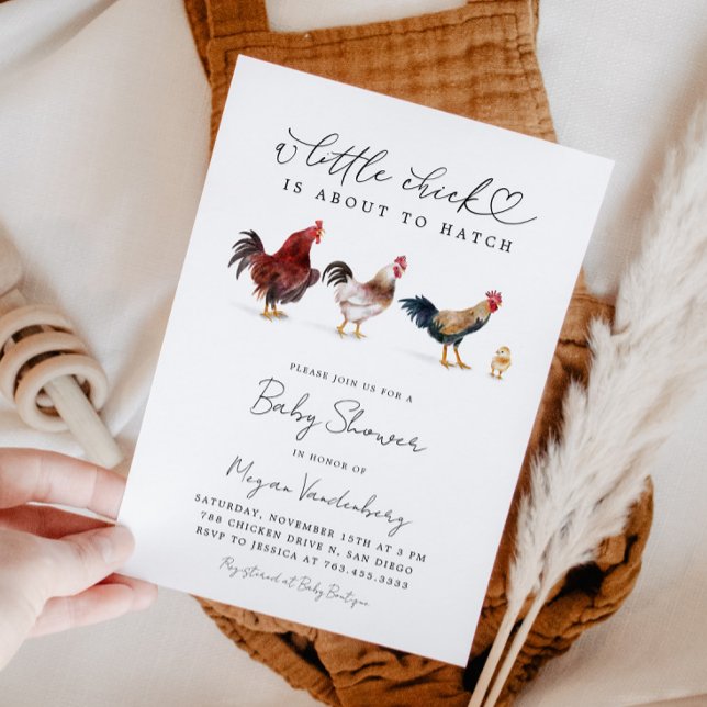 Rustic Chicken Baby Shower Invitation (Creator Uploaded)