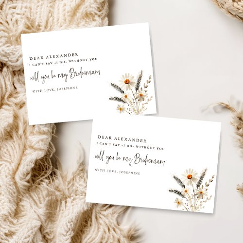 Rustic Chicken Be My Bridesman Proposal Card