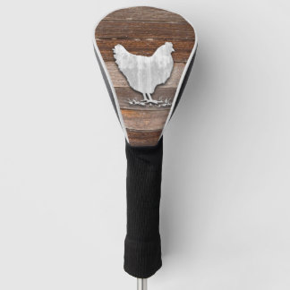 Rustic Chicken (Brown Boards) Golf Head Cover