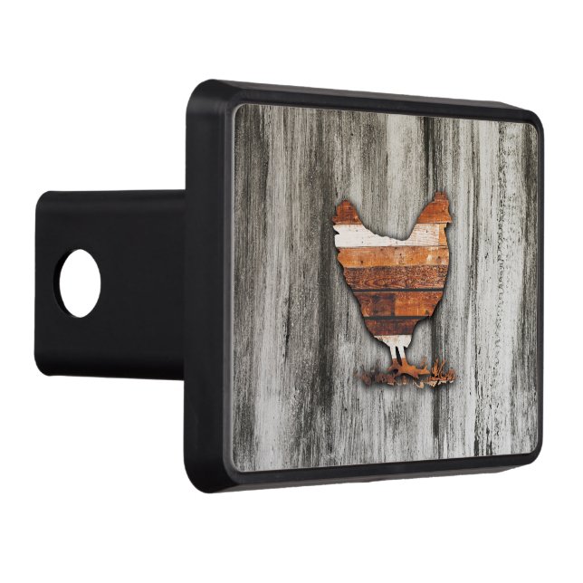 Rustic Chicken (Brown) Hitch Cover (Right)