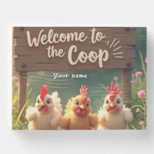 Rustic Chicken Coop Sign – Welcome to the Coop
