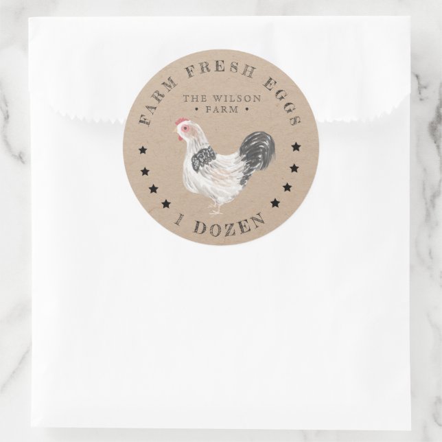 Rustic Chicken Craft Egg Carton Sticker (Bag)