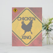 Rustic Chicken Crossing Sign (Standing Front)