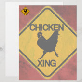 Rustic Chicken Crossing Sign (Front/Back)