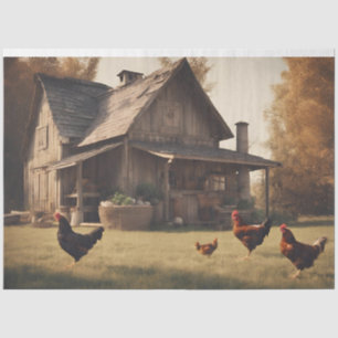 Rustic Chicken Decouapge 18lbs Tissue Paper