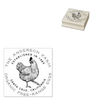 Date & Farm Name Personalized Chicken Egg Stamp | Zazzle