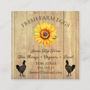 Rustic Chicken Egg Farmer Business Card   Poultry 