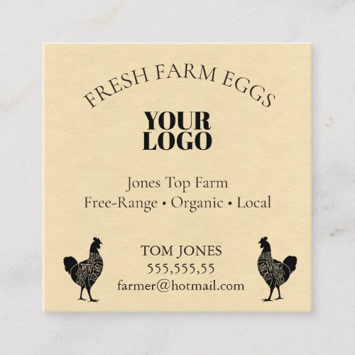 Rustic Chicken Egg Farmer Business Card | Poultry