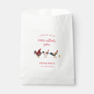 Rustic Chicken Kids Birthday Party Favor Bag