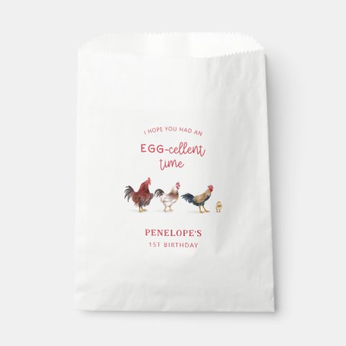 Rustic Chicken Kids Birthday Party Favor Bag