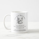Rustic Chicken Script Family Farm Business Coffee Mug<br><div class="desc">This coffee mug is perfect to be used as merchandise for your farm eggs business. Featuring a rustic hand-drawn chicken with eggs and leaves,  and a matching country typography. You can easily add your custom wording to this design by using the "Personalize" button!</div>