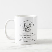 Rustic Chicken Script Family Farm Business Coffee Mug