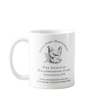 Rustic Chicken Script Family Farm Business Coffee Mug