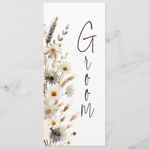 Rustic Chicken Wedding Groom Reserved Seating Card