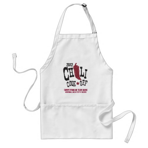 Rustic Chili Cook Off Competition Adult Apron