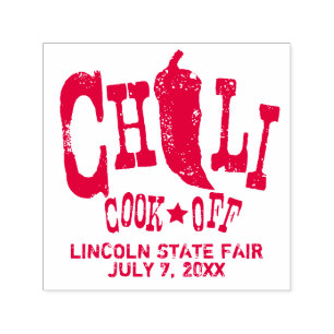 Rustic Chili Cook Off Competition Self-inking Stamp