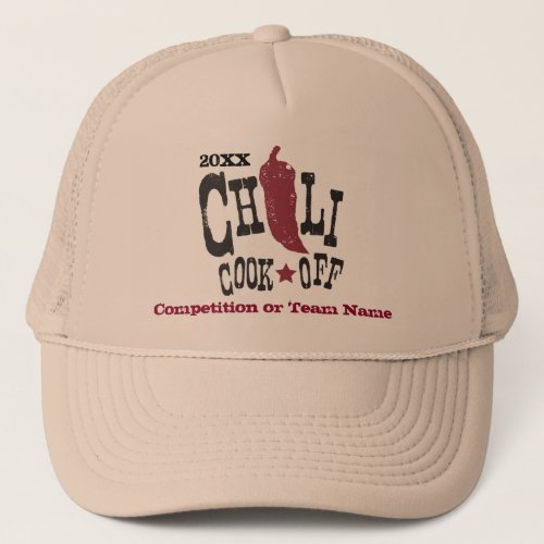Rustic Chili Cook Off Competition Trucker Hat