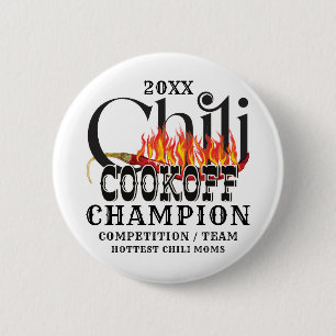 Rustic Chili Cook Off Team Contest Winner Champion Button