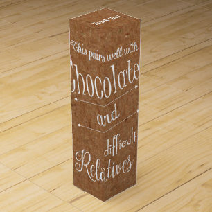 Rustic Chocolate And Wine Tasting Party Gift Box