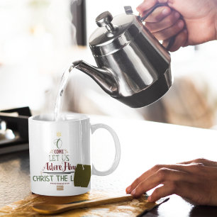 Rustic Christian Christmas Carol Typography Coffee Mug