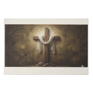 Rustic Christian Cross Canvas Print Jesus Cross
