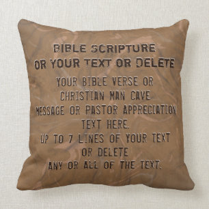Rustic Christian Decor, Pastor Appreciation Gifts Throw Pillow
