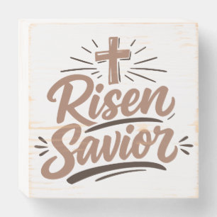 Rustic Christian Easter Wooden Box Sign