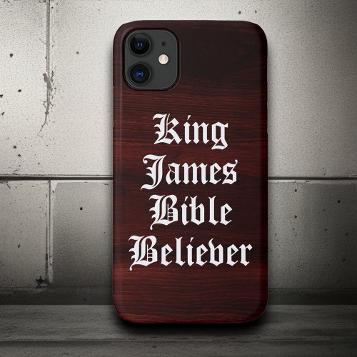 Rustic Christian Faith King James Bible Believer iPhone 11 Case