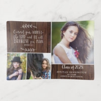 Rustic Christian Graduation Bible Verse