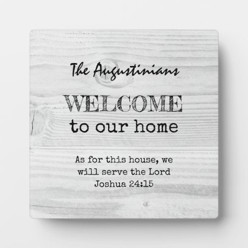 Rustic Christian WELCOME Plaque