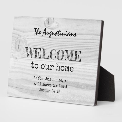 Rustic Christian WELCOME Plaque