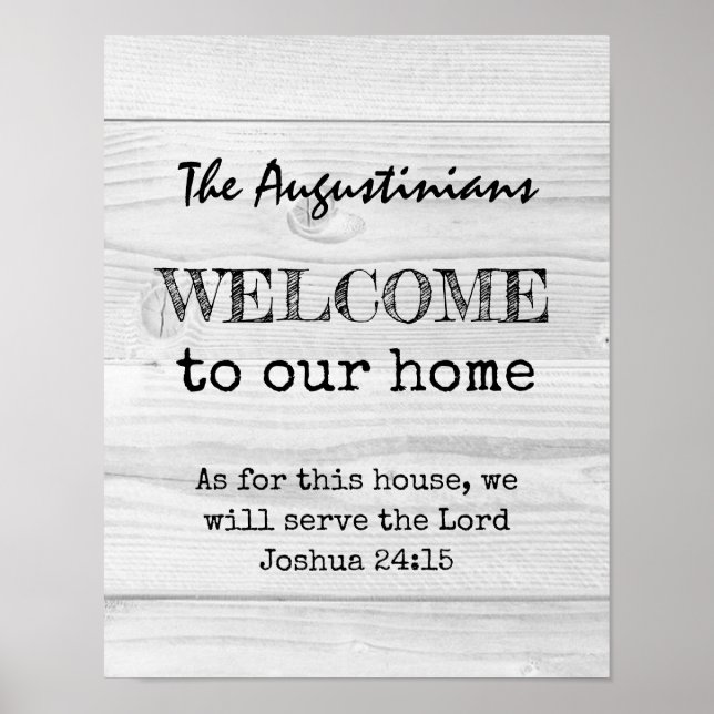 Rustic Christian WELCOME Poster (Front)