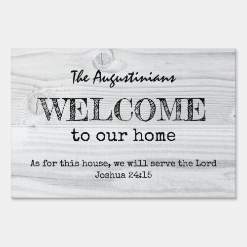 Rustic Christian WELCOME Sign