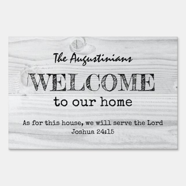 Rustic Christian WELCOME Sign (Front)